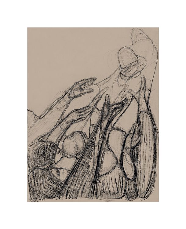 "139. Хліб, 2022 / Bread, 2022 папір, вугілля / paper, charcoal 100 x 75,5 см."